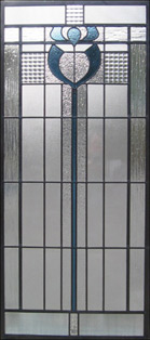A leaded glass window